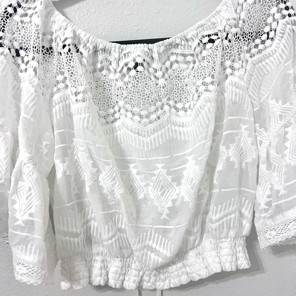 Lulu's White Lace Blouse - Picture 8 of 10